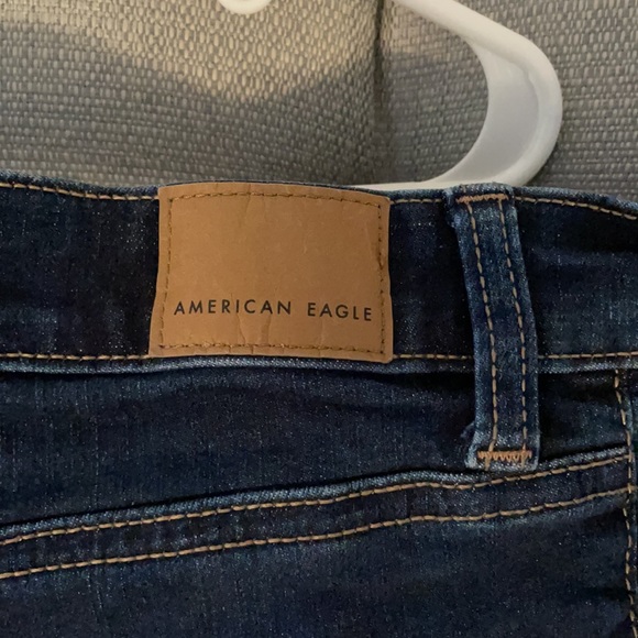 AE 🦅 2 Hi Rise Shortie Jean Shorts American Eagle - Picture 6 of 8